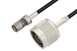 Snap-On BMA Jack to N Male Cable 12 Inch Length Using LMR-100 Coax