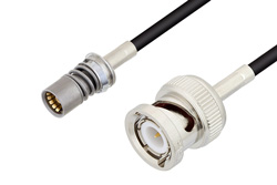 Snap-On BMA Jack to BNC Male Cable 36 Inch Length Using LMR-100 Coax