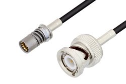 Snap-On BMA Jack to BNC Male Cable Using LMR-100 Coax