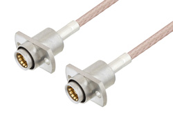 Slide-On BMA Jack 2 Hole Flange to Slide-On BMA Jack 2 Hole Flange Cable Using RG316 Coax