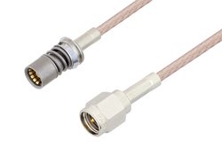 Snap-On BMA Jack to SMA Male Cable Using RG316 Coax