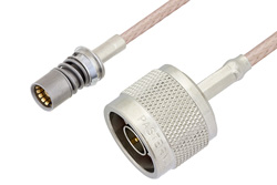 Snap-On BMA Jack to N Male Cable Using RG316 Coax