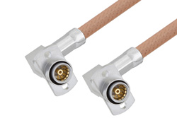 Slide-On BMA Jack Right Angle 2 Hole Flange to Slide-On BMA Jack Right Angle 2 Hole Flange Cable 60 Inch Length Using RG400 Coax