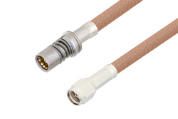 Snap-On BMA Jack to SMA Male Cable 6 Inch Length Using RG400 Coax