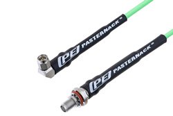 SMA Male Right Angle to SMA Female Bulkhead Low Loss Cable 200 CM Length Using PE-P160LL Coax