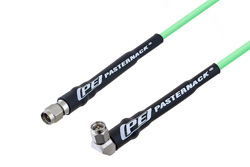 SMA Male to SMA Male Right Angle Low Loss Cable 100 CM Length Using PE-P160LL Coax