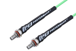 SMA Female Bulkhead to SMA Female Bulkhead Low Loss Cable 150 CM Length Using PE-P160LL Coax