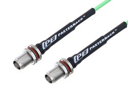 TNC Female Bulkhead to TNC Female Bulkhead Low Loss Cable Using PE-P160LL Coax