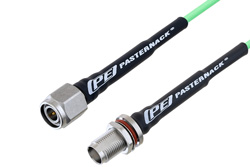 TNC Female Bulkhead to TNC Male Cable Using PE-P160LL Coax