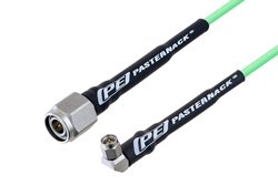 SMA Male Right Angle to TNC Male Low Loss Cable 12 Inch Length Using PE-P160LL Coax