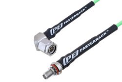 SMA Female Bulkhead to TNC Male Right Angle Low Loss Cable 36 Inch Length Using PE-P160LL Coax