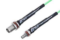 SMA Female Bulkhead to TNC Female Bulkhead Low Loss Cable 12 Inch Length Using PE-P160LL Coax