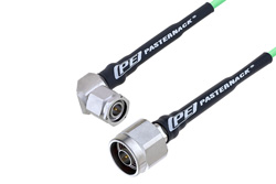 N Male to TNC Male Right Angle Low Loss Cable 36 Inch Length Using PE-P160LL Coax