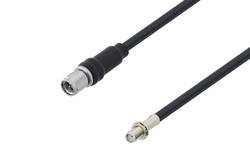 SMA Male to SMA Female Bulkhead Low Loss Cable 12 Inch Length Using LMR-195 Coax