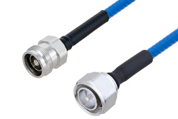 Plenum 4.3-10 Male to 4.3-10 Female Low PIM Cable 100 cm Length Using SPP-250-LLPL Coax , LF Solder