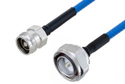 Plenum 4.3-10 Female to 7/16 DIN Male Low PIM Cable 60 Inch Length Using SPP-250-LLPL Coax , LF Solder