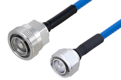 Plenum 4.3-10 Male to 7/16 DIN Female Low PIM Cable 200 cm Length Using SPP-250-LLPL Coax , LF Solder
