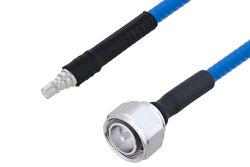 Plenum 4.3-10 Male to QMA Female Low PIM Cable 50 cm Length Using SPP-250-LLPL Coax , LF Solder