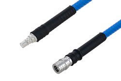 低PIM阻燃级电缆组件，QMA公头转QMA母头，采用SPP-250-LLPL同轴电缆，LF焊接