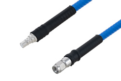 Plenum QMA Female to SMA Male Low PIM Cable 100 cm Length Using SPP-250-LLPL Coax , LF Solder