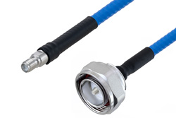 Plenum 7/16 DIN Male to SMA Female Low PIM Cable 100 cm Length Using SPP-250-LLPL Coax , LF Solder