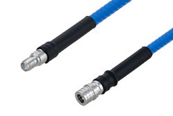 Plenum QMA Male to SMA Female Low PIM Cable 24 Inch Length Using SPP-250-LLPL Coax , LF Solder