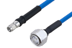 Plenum 4.3-10 Male to SMA Male Low PIM Cable Using SPP-250-LLPL Coax , LF Solder