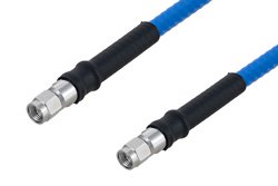 Plenum SMA Male to SMA Male Low PIM Cable 48 Inch Length Using SPP-250-LLPL Coax , LF Solder
