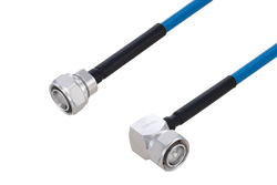 Plenum 4.3-10 Male to 4.3-10 Male Right Angle Low PIM Cable 100 cm Length Using SPP-250-LLPL Coax Using Times Microwave Parts