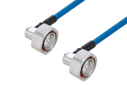 Plenum 7/16 DIN Male Right Angle to 7/16 DIN Male Right Angle Low PIM Cable 150 cm Length Using SPP-250-LLPL Using Times Microwave Parts