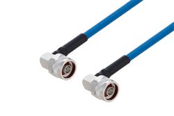 Plenum N Male Right Angle to N Male Right Angle Low PIM Cable 100 cm Length Using SPP-250-LLPL Coax Using Times Microwave Parts