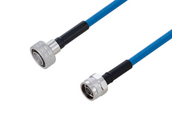 Plenum Snap-On 4.3-10 Male to N Male Low PIM Cable 12 Inch Length Using SPP-250-LLPL Coax Using Times Microwave Parts