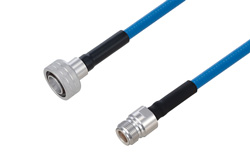 Plenum Snap-On 4.3-10 Male to N Female Low PIM Cable 12 Inch Length Using SPP-250-LLPL Coax Using Times Microwave Parts