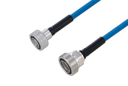 Plenum Snap-On 4.3-10 Male to 7/16 DIN Female Low PIM Cable 100 cm Length Using SPP-250-LLPL Coax Using Times Microwave Parts