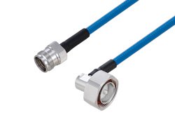 Plenum 4.3-10 Female to 7/16 DIN Male Right Angle Low PIM Cable 60 Inch Length Using SPP-250-LLPL Coax Using Times Microwave Parts
