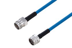 Plenum 4.3-10 Female to N Male Low PIM Cable 100 cm Length Using SPP-250-LLPL Coax Using Times Microwave Parts