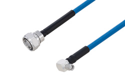 Plenum 4.3-10 Male to SMA Male Right Angle Low PIM Cable 48 Inch Length Using SPP-250-LLPL Coax Using Times Microwave Parts