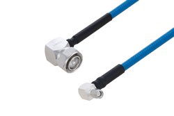 Plenum 4.3-10 Male Right Angle to SMA Male Right Angle Low PIM Cable 50 cm Length Using SPP-250-LLPL Coax Using Times Microwave Parts