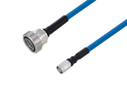 Plenum 7/16 DIN Female to NEX10 Male Low PIM Cable 50 cm Length Using SPP-250-LLPL Coax Using Times Microwave Parts