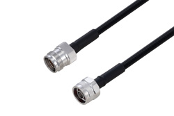 Outdoor Rated 4.3-10 Female to N Male Low PIM Cable 36 Inch Length Using SPO-250 Coax Using Times Microwave Parts