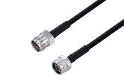 Outdoor Rated 4.3-10 Female to N Male Low PIM Cable 48 Inch Length Using SPO-250 Coax Using Times Microwave Parts