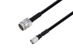 Outdoor Rated 4.3-10 Female to NEX10 Male Low PIM Cable 24 Inch Length Using SPO-250 Coax Using Times Microwave Parts
