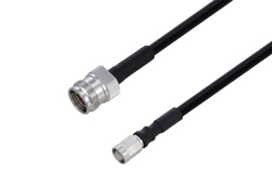 Outdoor Rated 4.3-10 Female to NEX10 Male Low PIM Cable 60 Inch Length Using SPO-250 Coax Using Times Microwave Parts