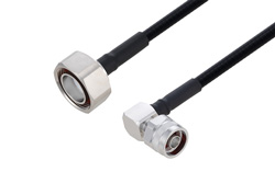 Outdoor Rated 7/16 DIN Male to N Male Right Angle Low PIM Cable 60 Inch Length Using SPO-250 Coax Using Times Microwave Parts