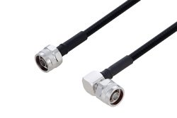 Outdoor Rated N Male to N Male Right Angle Low PIM Cable Using SPO-250 Coax Using Times Microwave Parts