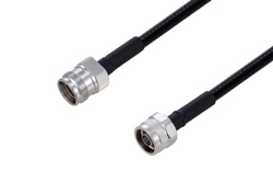 Fire Rated 4.3-10 Female to N Male Low PIM Cable 36 Inch Length Using SPF-250 Coax Using Times Microwave Parts