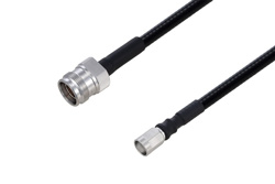 Fire Rated 4.3-10 Female to NEX10 Male Low PIM Cable 36 Inch Length Using SPF-250 Coax Using Times Microwave Parts