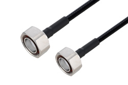 Fire Rated 7/16 DIN Male to 7/16 DIN Male Low PIM Cable 12 Inch Length Using SPF-250 Coax Using Times Microwave Parts