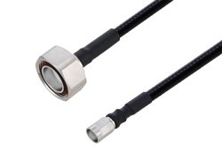 Fire Rated 7/16 DIN Male to NEX10 Male Low PIM Cable 24 Inch Length Using SPF-250 Coax Using Times Microwave Parts