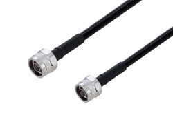 Fire Rated N Male to N Male Low PIM Cable 50 cm Length Using SPF-250 Coax Using Times Microwave Parts